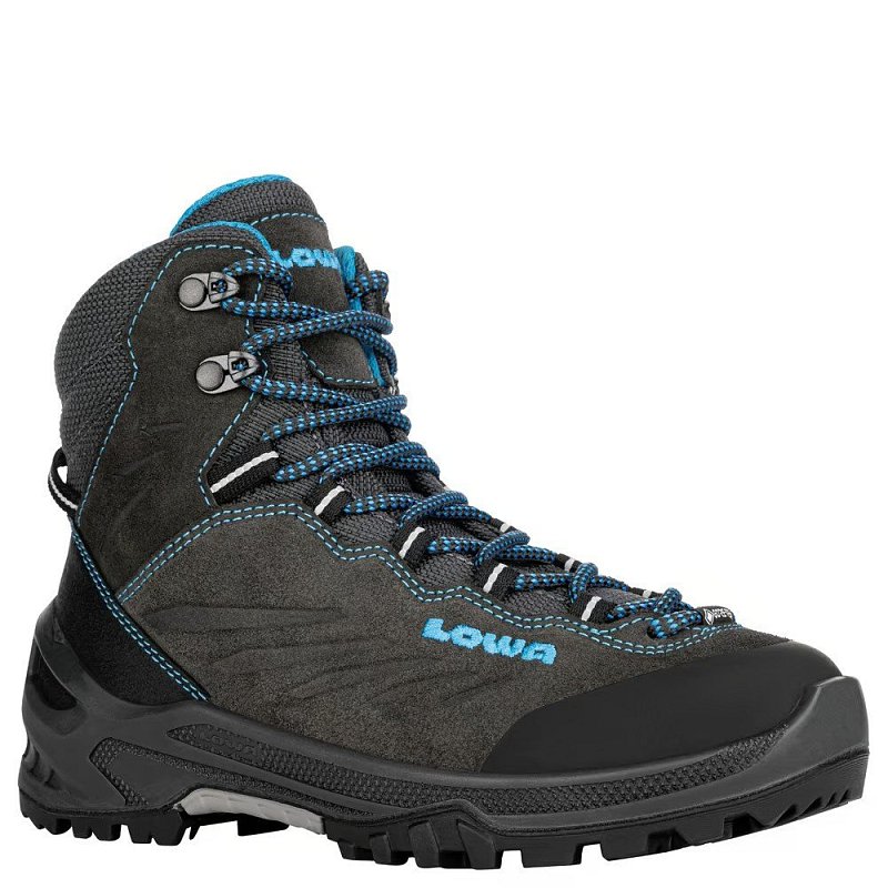 Dětské kotníkové boty LOWA CADIN GTX MID JR anthracite/turqoise EU 40