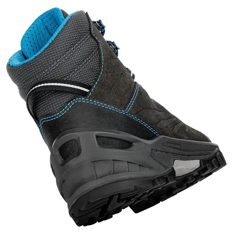 Dětské kotníkové boty LOWA CADIN GTX MID JR anthracite/turqoise EU 40