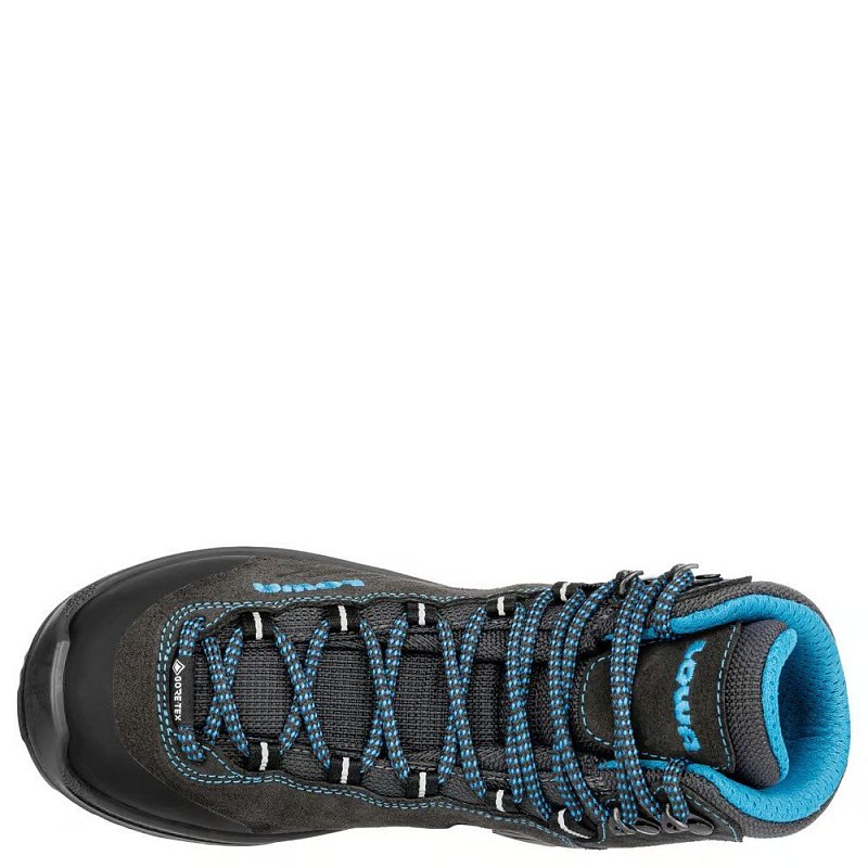 Dětské kotníkové boty LOWA CADIN GTX MID JR anthracite/turqoise EU 40