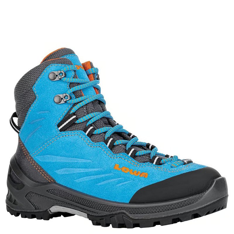 Dětské kotníkové boty LOWA CADIN GTX MID JR turqoise/flame EU 38