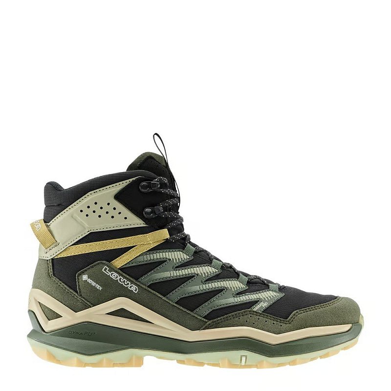 Lehké turistické boty LOWA MADDOX PRO GTX MID black/olive UK 8,5