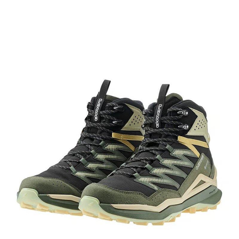 Lehké turistické boty LOWA MADDOX PRO GTX MID black/olive UK 8,5