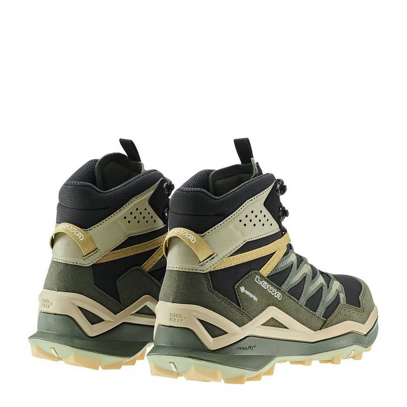 Lehké turistické boty LOWA MADDOX PRO GTX MID black/olive UK 8,5