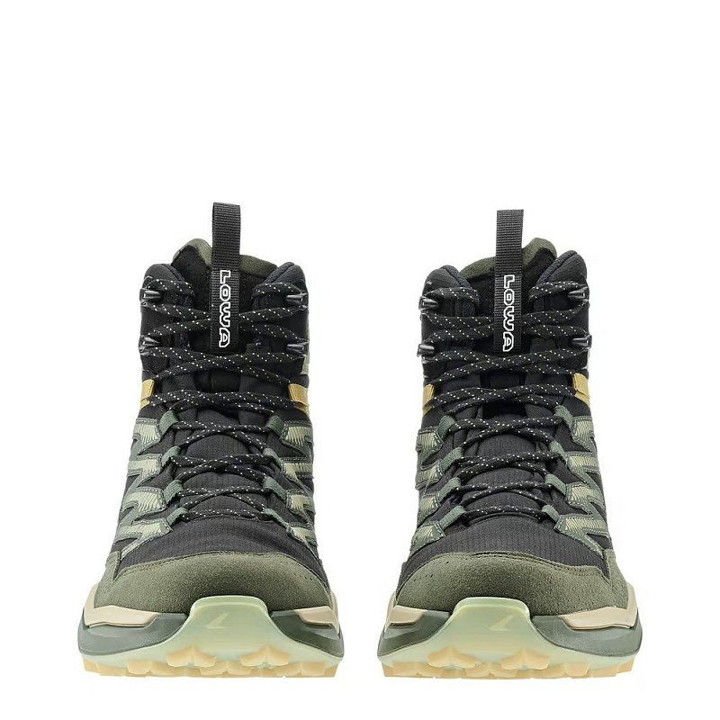 Lehké turistické boty LOWA MADDOX PRO GTX MID black/olive UK 8,5