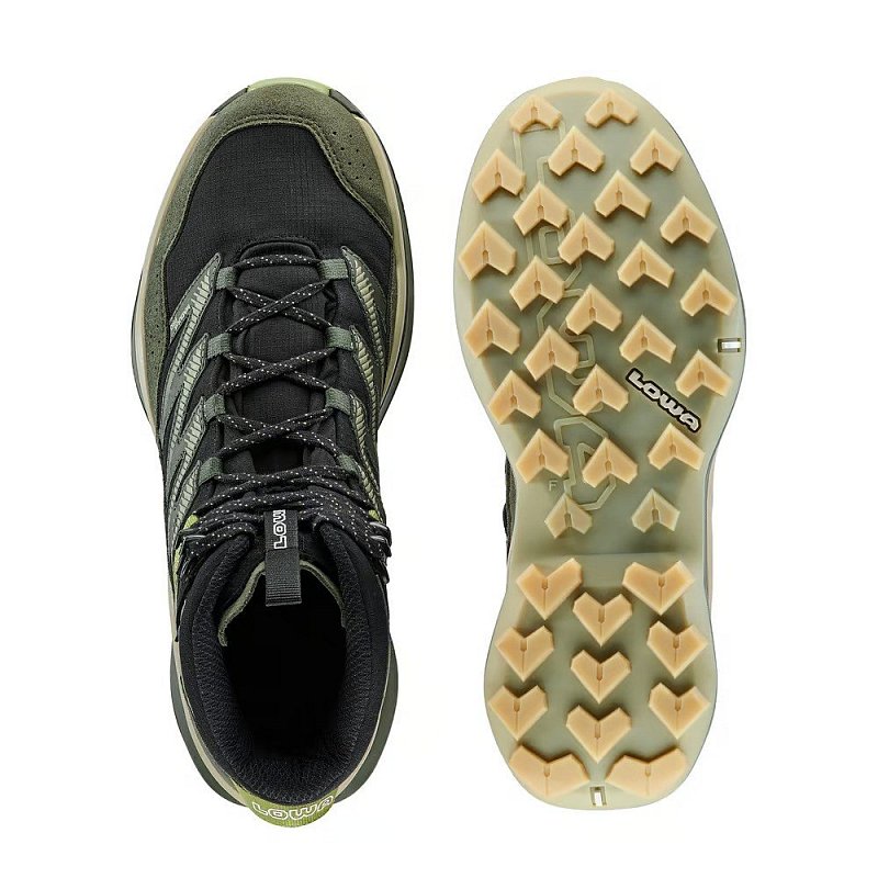 Lehké turistické boty LOWA MADDOX PRO GTX MID black/olive UK 8,5