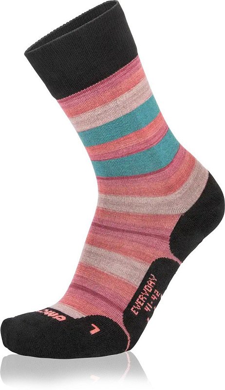 Ponožky LOWA EVERYDAY rose/turqoise striped 39-40