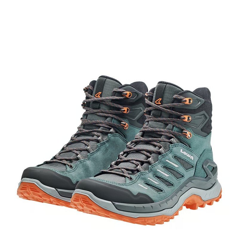Turistické boty LOWA INNOVO GTX MID smoke green/flame UK 8