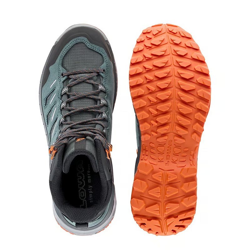 Turistické boty LOWA INNOVO GTX MID smoke green/flame UK 8