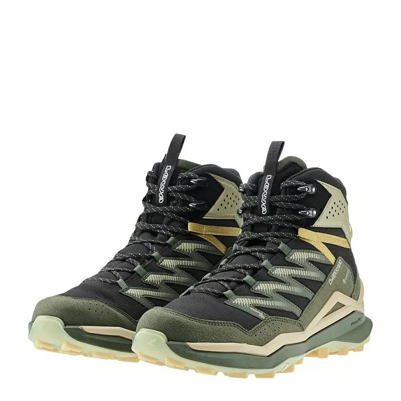 Lehké turistické boty LOWA MADDOX PRO GTX MID black/olive UK 8,5